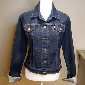 Levi's blue jean jacket Sz L